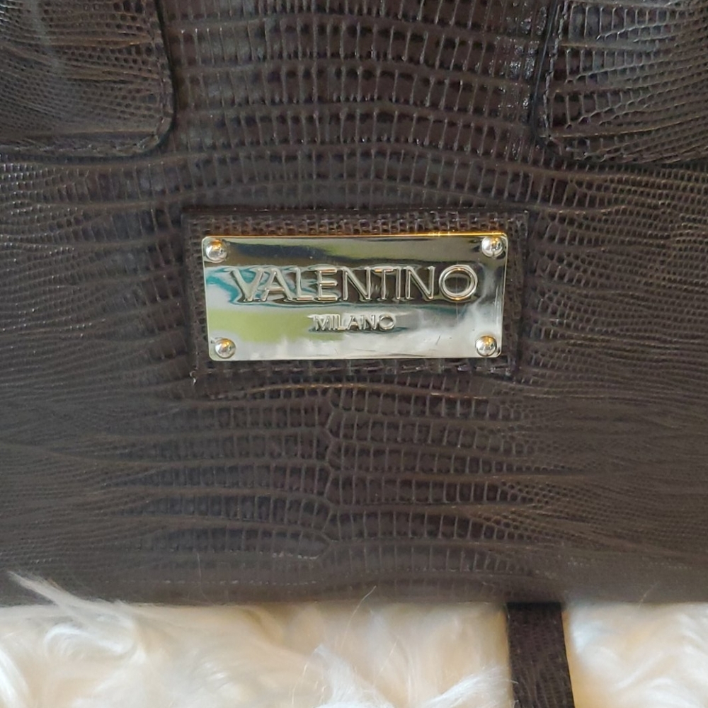 Mario Valentino Women's Minimi Croc Embsd Leather - Picture 2 of 7